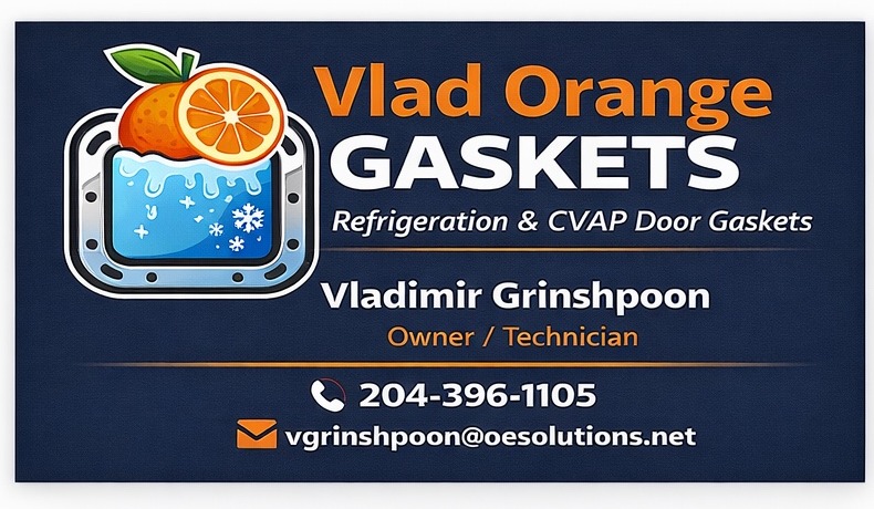 Vlad Orange Gaskets business card branding